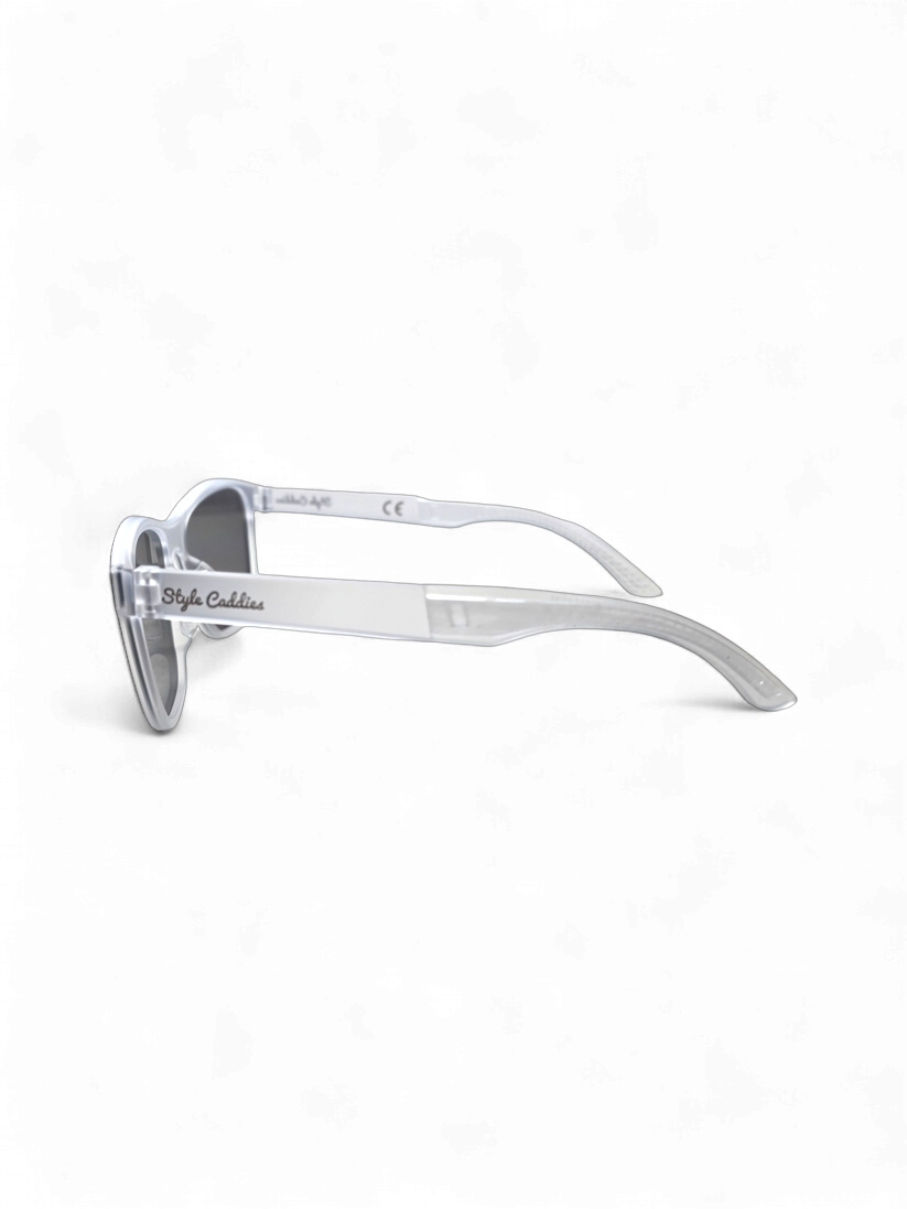 Silver lens golf sunglasses detail